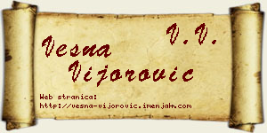 Vesna Vijorović vizit kartica